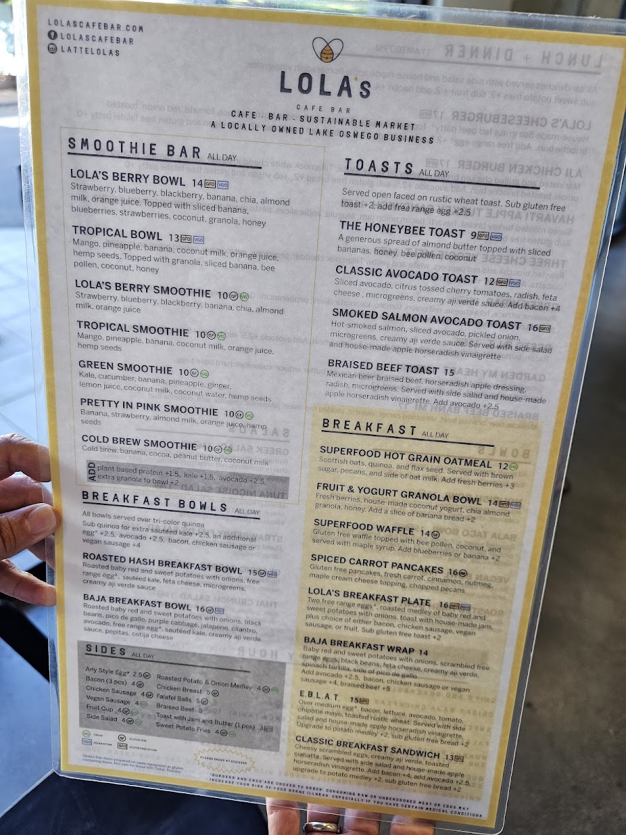 Menu Lola's Cafe Bar-7